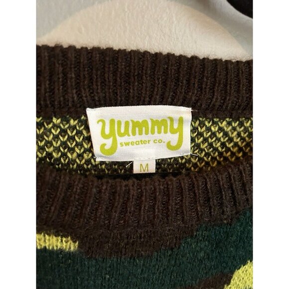 Oversized Camo Easy Crewneck Sweater, Yummy Sweater Co. Medium - Picture 4 of 5